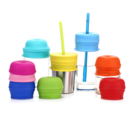 Silikon Sippy Straw Cup Lids Untuk Anak-anak Muda Bayi Minum Straw yang Dapat Digunakan Lagi Yeti Rambler Mason Cups Cups Cups