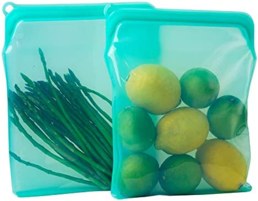 Harga yang bagus 100% silikon yang dapat digunakan kembali kantong penyimpanan makanan kantong sandwich kantong makanan ringan Generasi baru Stand Up Zip Container Untuk Sup Dan Sisa on line