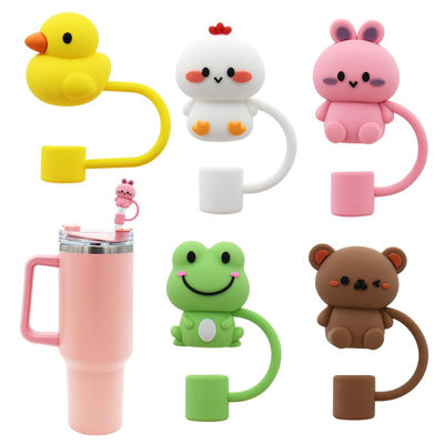Harga yang bagus Straw Cover Cap Untuk Stanley Cup Silicone Straw Topper Kompatibel Dengan 30&40 Oz Tumbler 10mm 0.4in Silicone Straw Cover on line