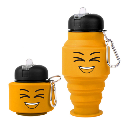 Harga yang bagus Travel Portable Sport Folding Botol Air Silikon Berguna Lagi Kekebalan Kebocoran Lipat untuk Gym on line