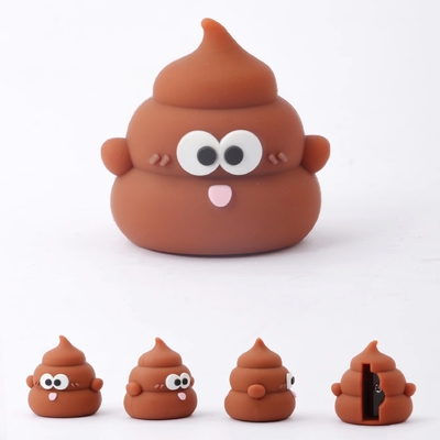 Harga yang bagus Poop Manual Pencil Sharpener Untuk Anak-anak Kawaii Perlengkapan Kantor Sekolah Hadiah Mini Silicone Stationery on line