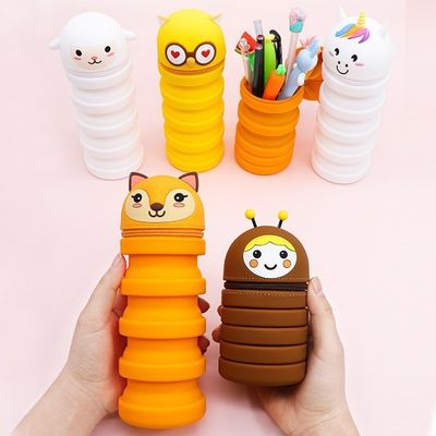 Harga yang bagus Upgraded 2-In-1 Silikon Pensil Kantong Pen Pen Holder Pensil Pen Case Waterproof Mudah Untuk Membersihkan Perlengkapan Kantor Sekolah on line