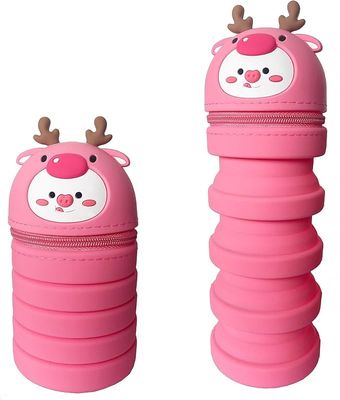 Harga yang bagus Kotak Pensil Silikon Lipat Mudah Di Bersihkan Perlengkapan Alat Tulis Waterproof on line