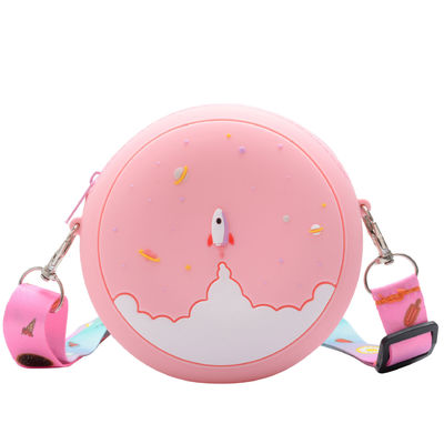 Harga yang bagus Tas kunci koin silikon Cute Pelangi Kupu-kupu Tray Tas ganti Tas Makeup Tas Dompet Tas Kasus Dengan Zipper Lanyard Tas tangan on line