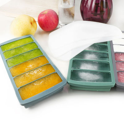 Harga yang bagus Tray Ice Cube Silikon untuk Botol Air 12 Cavity Ice Cube Mold Mudah Pelepasan Ice Cube Panjang Stick Mesin Cuci Piring Aman on line