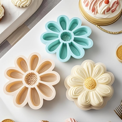 Harga yang bagus Silicone Large Flower Cake Mould For Chocolate Jello Candy Silicone Baking Molds For Cakes,9 Inch Non-Stick Fluted Tube Cake Pans Round Baking Molds For Cheese Cake,Chocolate Cake, Rainbow Cakes on line