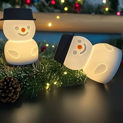Harga yang bagus Snowman Lampu Malam Silikon untuk Anak-anak - Kontrol sentuh, LED isi ulang on line