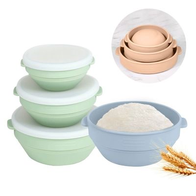 Harga yang bagus Upgraded Silicone Sourdough Bread Proofing Basket With Handles - Reinforced Rim Support, 9 Inch Round Foldable Bowls For Sourdough Bread Baking, Oven & Dishwasher Safe-BPA Free on line