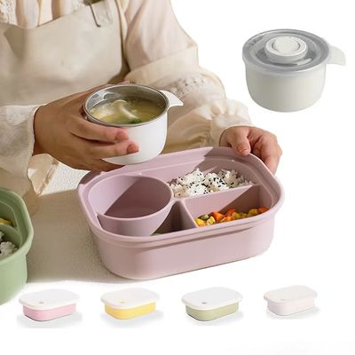 Harga yang bagus Premium Stainless Steel & Silicone Lunch Set For Kids And Families – 4-in-1 Combo With Bento Box, Bottle, Snack Cup, And Animal Cutlery Wholesale on line