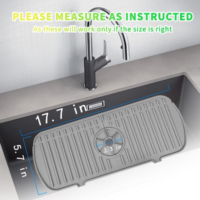 Harga yang bagus 30 Inch Penjaga Dapur Silikon Tidak Beracun, Keran Restoran Splash Guard Mat on line