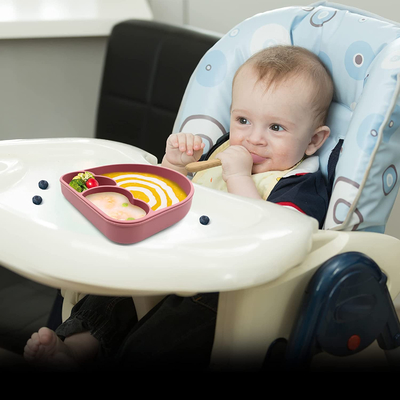 Harga yang bagus Alat Makan Silikon Tahan Lama Tanpa Rasa Set Bib Dan Bowl Multiscene on line