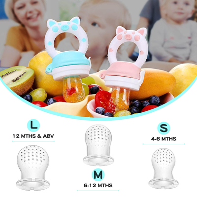 Harga yang bagus Baby Teether Teether Pacifier Makanan Silikon Tidak Berbahaya Aneka Warna Tahan Lama on line