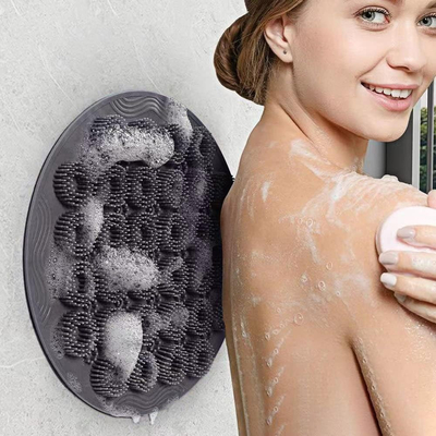 Harga yang bagus Silicone Scrubber Bath Massage Pad Tidak Beracun Dapat Dicuci Untuk Tubuh on line