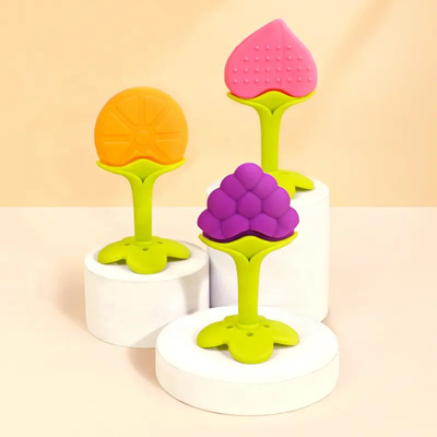 Harga yang bagus Reusable Odorless Baby Silicone Teether, Mainan Tumbuh Gigi Sensorik Serbaguna on line