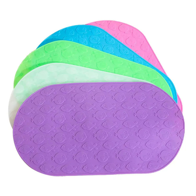 Harga yang bagus Matras Mandi Silikon Tahan Lama Warna-warni Dengan Suction Cup Portable on line