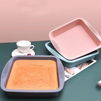 Harga yang bagus Non Stick Silikon Square Cake Pan Mudah Rilis Panas Tahan Panas Untuk Baking Kue on line