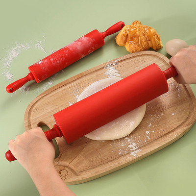Harga yang bagus Handle Silicone Rolling Pin Non Stick Untuk Kue Dapur Rumah on line