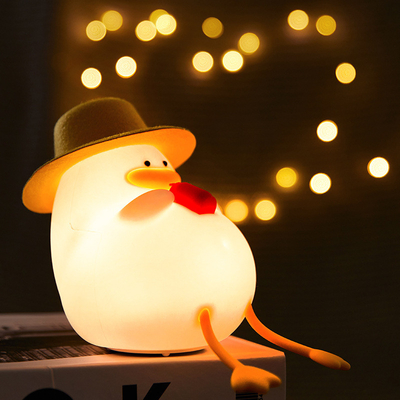 Harga yang bagus Cahaya malam bebek yang sangat manis Lampu malam LED silikon Lampu kontrol waktu untuk anak-anak Kamar tidur Dekorasi ruang tamu on line
