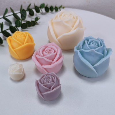 Harga yang bagus Lilin Bunga Mawar Cetakan, Cetakan Silikon Bunga Mawar 3D untuk DIY Epoxy Resin Casting Sabun Ice Cube dan Dekorasi Kerajinan on line