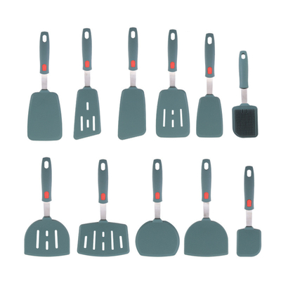 11pcs Silikon Spatula Turner Silikon Dapur Peralatan Dapur Set Alat Masak Dapur Spatula untuk Pancake Telur Ikan