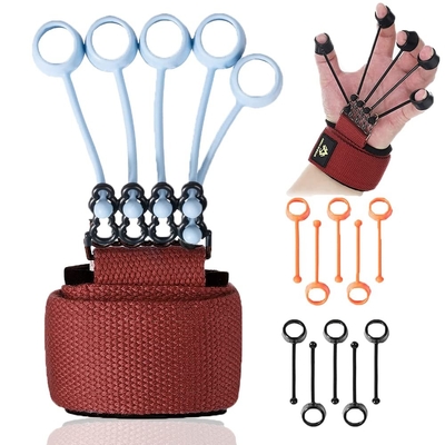 Harga yang bagus Finger Exerciser Disesuaikan BPA GRATIS Silicone Banne Hand Grip Strength Trainer Finger Resistancd Hand Strengthener on line