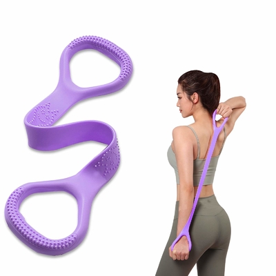 Harga yang bagus Gambar 8 Fitness Band Resistance Arm Back Shoulder Latihan Tali Elastis Stretch Fitness Band Untuk Fisik Terapi Yoga on line