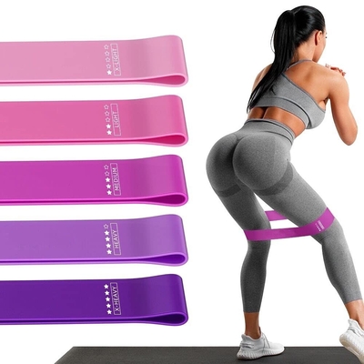 Silicone Resistance Loop Band Latihan Untuk Rumah Kebugaran Elastis Latihan 5pcs Band