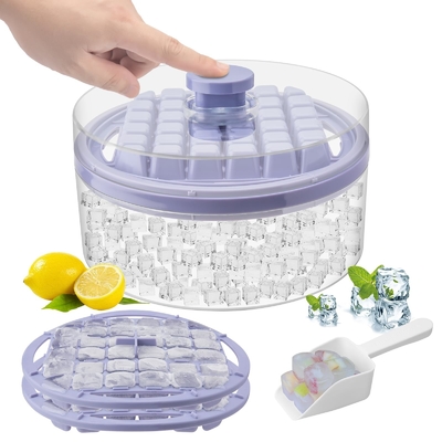 Ice Cube Trays Mold Dengan Tutup Dan Bin Untuk Whiskey Cocktail Jus Kopi