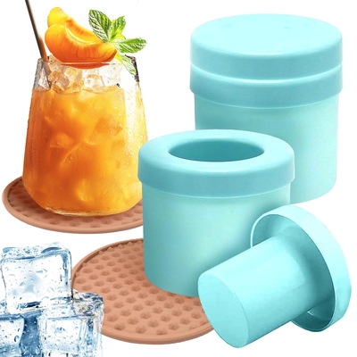 Harga yang bagus Silinder Silikon Ice Cube Mold Dekompres Ice Lattice Press Jenis Mini Ice Maker Cup on line
