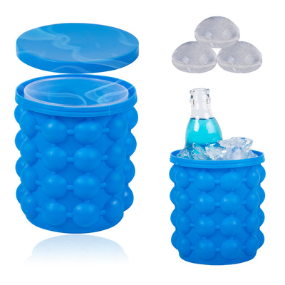 Harga yang bagus Silicone Ice Bucket Ice Cup With Lid Easy Releaser Ice Cube Mold Ice Trays Ice Cube Maker Untuk Cocktail Whiskey Minuman on line