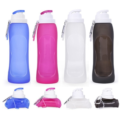 Botol Air Lipat, Botol Air Lipat untuk Perjalanan & Botol Air Lipat dengan Klip untuk Tas ransel, Portable