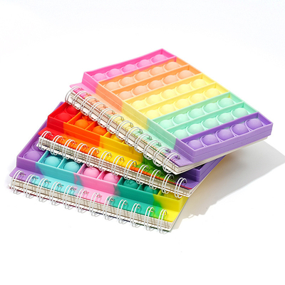 Fingertip Sensory Toys Push Pop Bubble Fidget Notebook dengan Skala dan Berat 140g