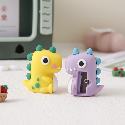 Harga yang bagus Mini Kids Pencil Sharpener Stationery Cute Manual Pencil Sharpener Silikon Stationery on line