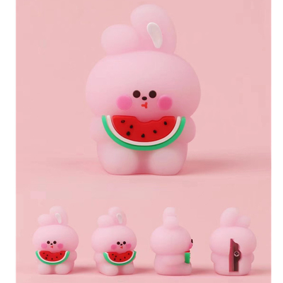 Cute Manual Pensil Sharpener Silikon Alat tulis Untuk Anak-anak Sekolah Rumah Kantor Kelas