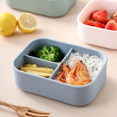Harga yang bagus Kotak Bento Silikon untuk Anak-anak, Anak-anak Muda dan Dewasa - Safe Mikrowave, Mesin Cuci Piring, Freezer dan Oven - Makan siang, Snack on line