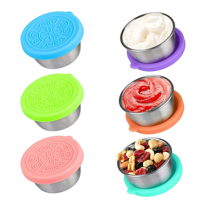 Harga yang bagus Kontainer Pengalengan untuk Bumbu, Salad Pengalengan, Dip, Makanan ringan, Stainless Steel Dip Sauce Cups, Mini Food on line