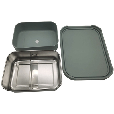 Harga yang bagus Kotak makan siang stainless steel, Kotak makan siang stainless steel, wadah makanan, Kotak makan siang bento dengan tutup silikon on line