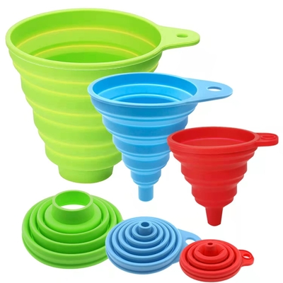 Funnel Untuk Mengisi Botol Funnel Dapur Funnel Untuk Penggunaan Dapur Makanan Berkualitas Silikon Funnel Lipat Serbuk Cair