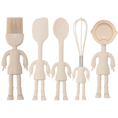 Harga yang bagus Set Dapur Negara Lima Silikon MINI Peralatan Dapur Set Silikon Dapur Alat Baking Whisk Tong, Spatula, sendok on line