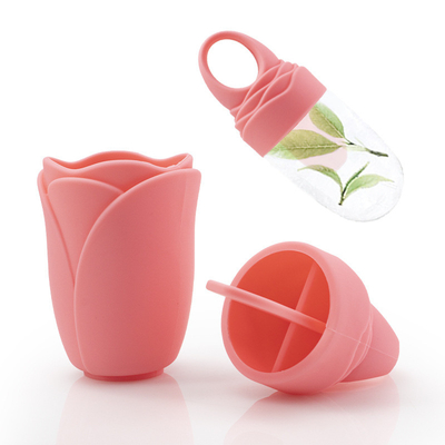 Cold Therapy Ice Cup Molds Alat Pijat Kubu Es Silikon untuk Pembengkakan / Penghilang Nyeri