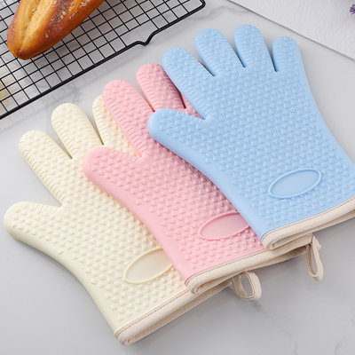 Harga yang bagus Sarung Tangan Grilling Premium Sarung Tangan BBQ Oven Silikon Mitts Sarung Tangan Grilling Premium Anti-slip Waterproof Baking Sarung Tangan Masak on line