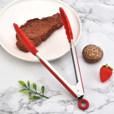 Harga yang bagus Tongs dapur silikon dengan tips silikon set dari 3 Tongs tahan panas Alat untuk melayani makanan 7 inci 9 inci 12 inci on line