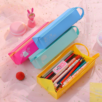 Harga yang bagus Kantong Pensil Karet Silikon Tidak beracun Kantong Pensil Portable untuk Perlengkapan Kantor Sekolah on line