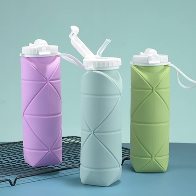 Harga yang bagus Botol Air Lipat Silikon Pop Botol Airnya Untuk Anak Kecil Camping Cup Dengan Carabiner on line