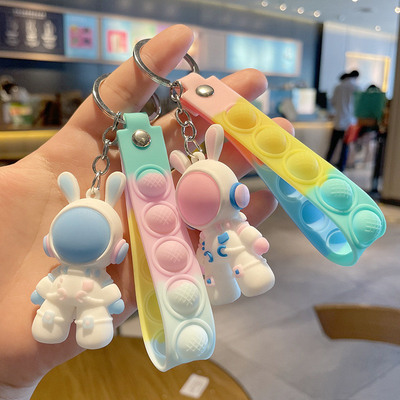 Karikatur ruang angkasa Astronaut Keychain Keychain lucu untuk kunci mobil Tas ransel Anak-anak Hadiah