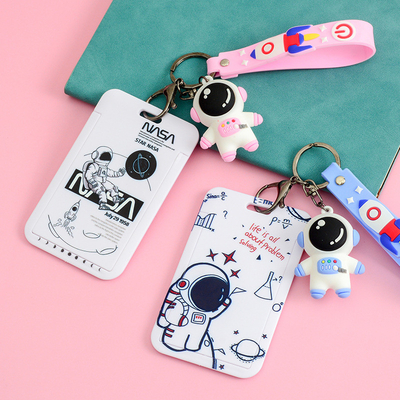 Pemegang Kartu Silikon Vertikal Dengan Tali Lanyard Tali leher Kartu KTP Tugas Berat Kartu Bisnis Perlengkapan Kantor