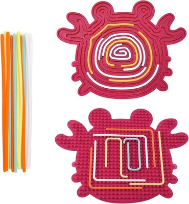 6 Warna Silikon Fidget Toys untuk menenangkan fokus dan menghilangkan stres Sensory Activity Board