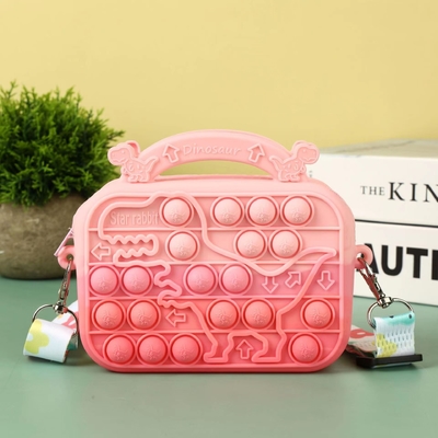Harga yang bagus Ringan Cute Silicone Tote Bag Makeup Bag Pensil Kasus Untuk Anak-anak Perlengkapan Kantor Sekolah Crossbody Bahu Tas on line