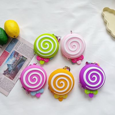Harga yang bagus Tas Lollipop Tas Crossbody Bag Lovely Tas Lollipop Dompet Tas Kunci Tas Bahu Kasus Pensil Untuk Anak-anak Perlengkapan Sekolah on line