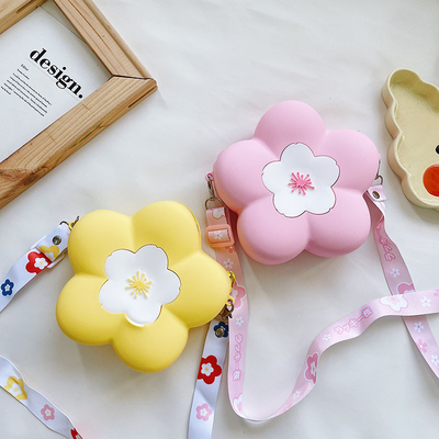 Harga yang bagus Orang tua-anak tas utusan bunga silikon anak-anak tas crossbody tas make-up tas penyimpanan kontainer perlengkapan kantor sekolah hadiah on line